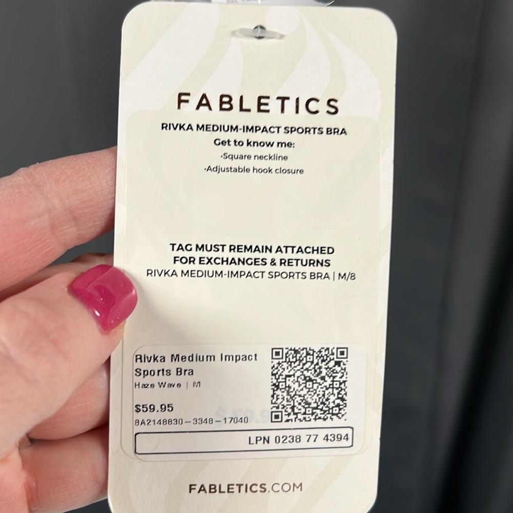 Fabletics Purple & Green Sports Bra - Picture 4 of 5